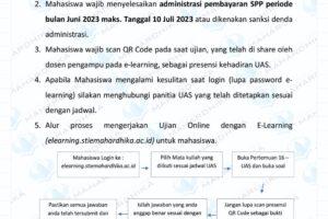 Jadwal UAS Genap 2022-2023 STIE Mahardhika Surabaya