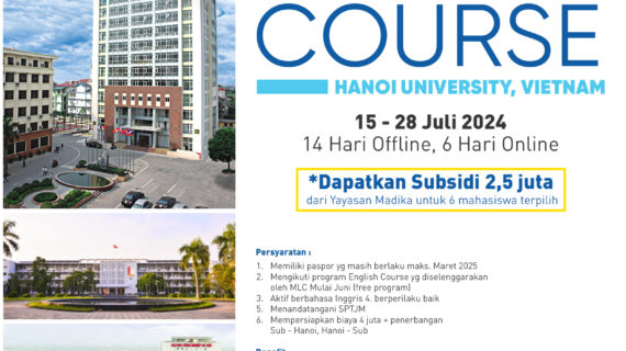 International Summer Course, Hanoi University Vietnam 15-28 Juli 2024